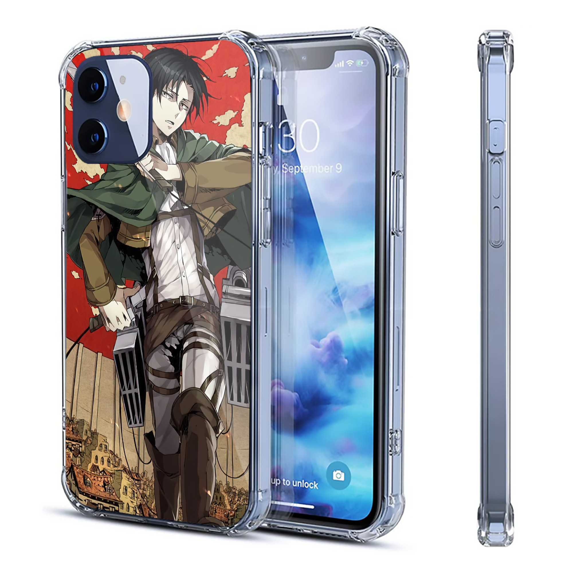 （画像用） 進撃の巨人 Attack on Titan 【iPhone 12シリーズ対応】透明スマホケース（クリアソフトケース）